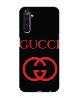 Чехол для Realme 6 Pro с картинкой «Gucci — красный логотип»