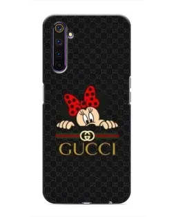 Чехол для Realme 6 Pro с картинкой «Минни Маус Gucci — черный»
