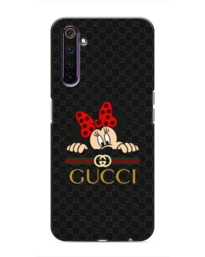 Чехол для Realme 6 Pro с картинкой «Минни Маус Gucci — черный»