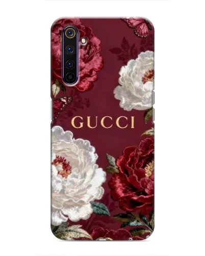 Чехол для Realme 6 Pro с картинкой «Gucci — бордовые розы» Чехол для Realme 6 Pro с картинкой «Gucci — бордовые розы»