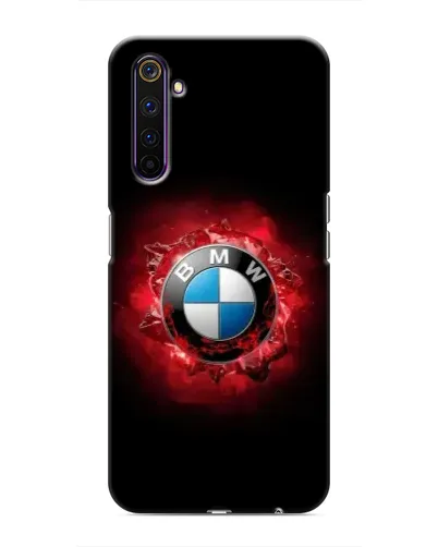 Чехол для Realme 6 Pro с картинкой «Логотип BMW — вспышка»