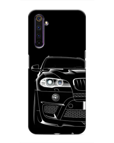 Чехол для Realme 6 Pro с картинкой «Темный силуэт BMW»