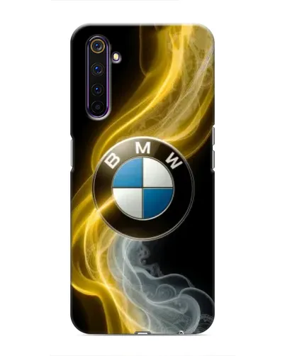 Чехол для Realme 6 Pro с картинкой «Золотистый дым BMW»