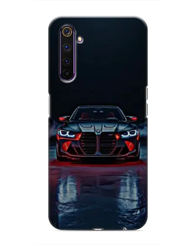 Чехол для Realme 6 Pro с картинкой «BMW на мокрой дороге»