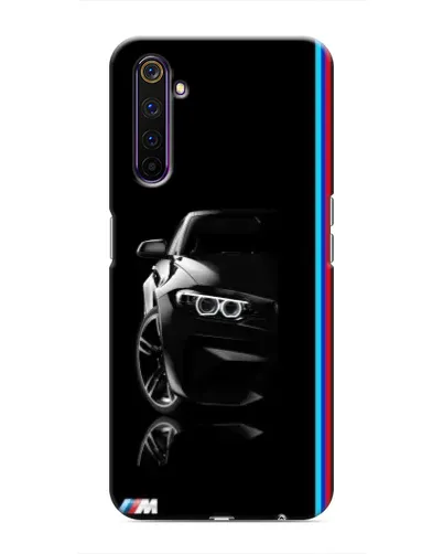 Чехол для Realme 6 Pro с картинкой «Силуэт BMW в темноте»