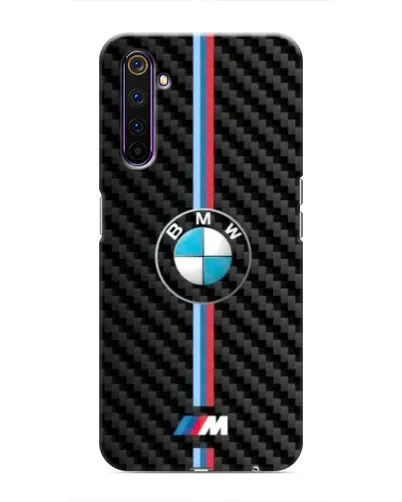 Чехол для Realme 6 Pro с картинкой «Эмблема BMW и карбон»