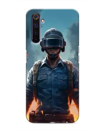Чехол для Realme 6 Pro с картинкой «PUBG — реалистичный герой»
