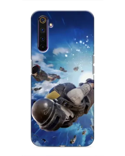 Чехол для Realme 6 Pro с картинкой «Десант PUBG — прыжок»