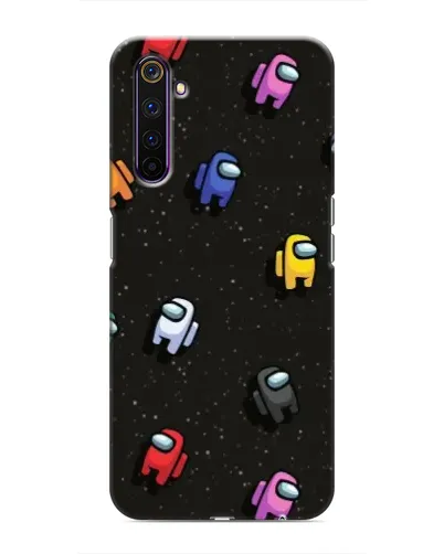 Чехол для Realme 6 Pro с картинкой «Космический паттерн Among Us»