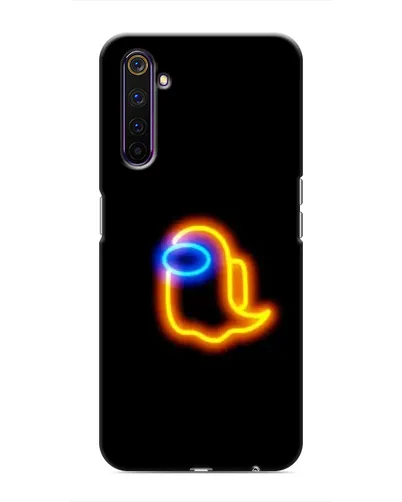 Чехол для Realme 6 Pro с картинкой «Among Us неоновое сияние»