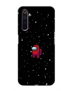 Чехол для Realme 6 Pro с картинкой «Красный Among Us»
