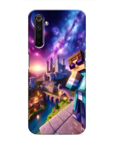 Чехол для Realme 6 Pro с картинкой «Стив и космос» Чехол для Realme 6 Pro с картинкой «Стив и космос»