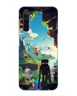 Чехол для Realme 6 Pro с картинкой «Эндермен в лесу»