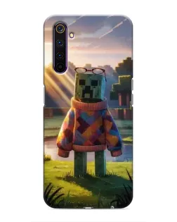 Чехол для Realme 6 Pro с картинкой «Крипер в свитере»