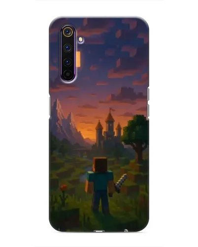 Чехол для Realme 6 Pro с картинкой «Стив у башни» Чехол для Realme 6 Pro с картинкой «Стив у башни»