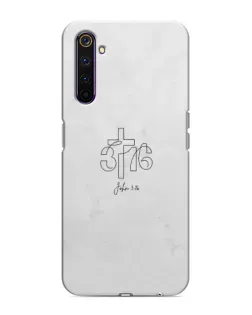 Чохол для Realme 6 Pro з картинкою «Івана 3:16 Хрест»
