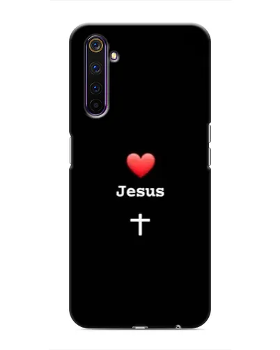 Чехол для Realme 6 Pro с картинкой «Сердце - Jesus»