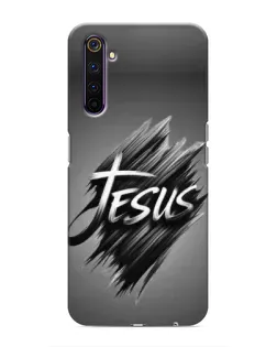 Чехол для Realme 6 Pro с картинкой «Надпись Jesus Graffiti»