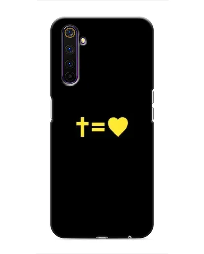 Чехол для Realme 6 Pro с картинкой «Сердце и Крест»