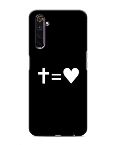 Чехол для Realme 6 Pro с картинкой «Крест и Сердце»