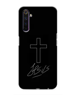 Чехол для Realme 6 Pro с картинкой «Графический крест Jesus»