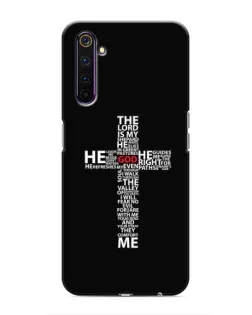 Чехол для Realme 6 Pro с картинкой «Текстовый крест»