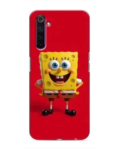 Чехол для Realme 6 Pro с картинкой «Спанч Боб на красном»