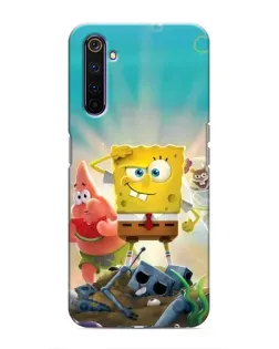 Чехол для Realme 6 Pro с картинкой «Спанч Боб победитель»