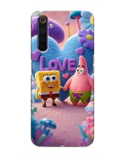Чехол для Realme 6 Pro с картинкой «Губка Боб Патрик»