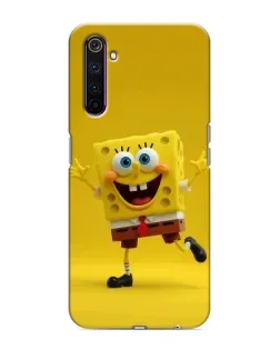 Чехол для Realme 6 Pro с картинкой «Позитивный Губка Боб»