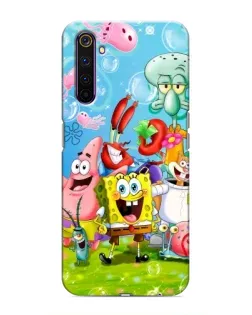 Чехол для Realme 6 Pro с картинкой «Губка Боб и друзья» Чехол для Realme 6 Pro с картинкой «Губка Боб и друзья»