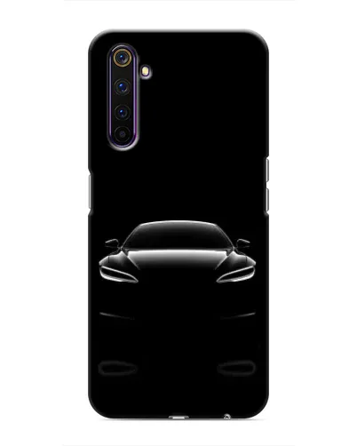 Чехол для Realme 6 Pro с картинкой «Силуэт Tesla Night»