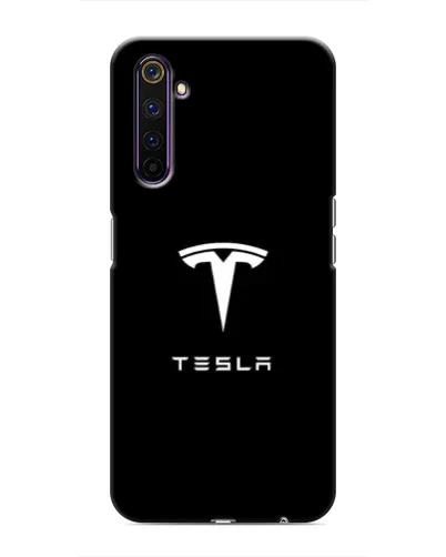 Чехол для Realme 6 Pro с картинкой «Tesla White Logo»