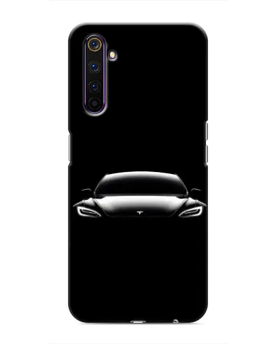 Чехол для Realme 6 Pro с картинкой «Фары Tesla Night»