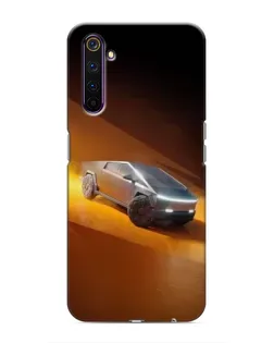Чехол для Realme 6 Pro с картинкой «Cybertruck в пустыне»