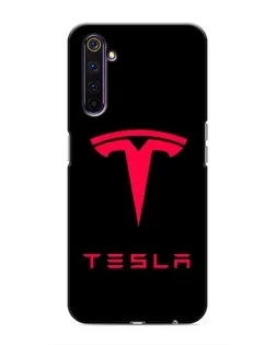 Чехол для Realme 6 Pro с картинкой «Tesla Red Logo»