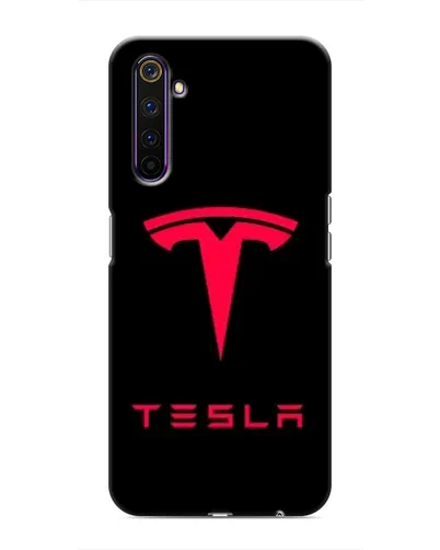 Чехол для Realme 6 Pro с картинкой «Tesla Red Logo»