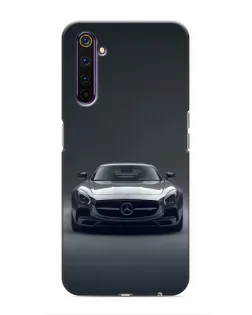 Чехол для Realme 6 Pro с картинкой «Mercedes на черном»