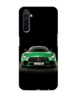 Чехол для Realme 6 Pro с картинкой «Mercedes — неоновый лого»