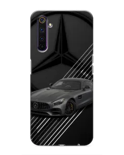 Чехол для Realme 6 Pro с картинкой «Mercedes AMG — графика»