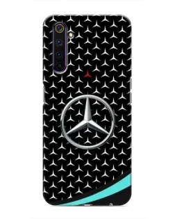Чехол для Realme 6 Pro с картинкой «Mercedes — бирюзовый акцент»