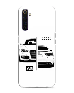 Чехол для Realme 6 Pro с картинкой «Audi — контрастный дизайн»