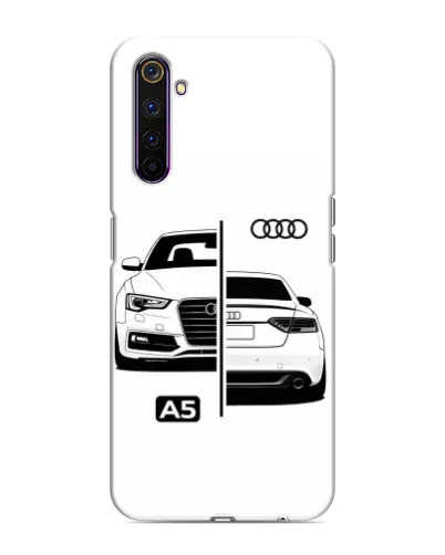 Чехол для Realme 6 Pro с картинкой «Audi — контрастный дизайн»