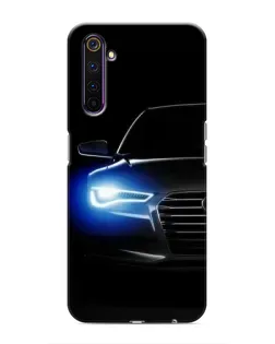 Чехол для Realme 6 Pro с картинкой «Неоновый взгляд Audi»