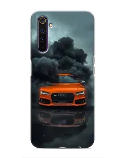 Чехол для Realme 6 Pro с картинкой «Audi в облаках дыма»