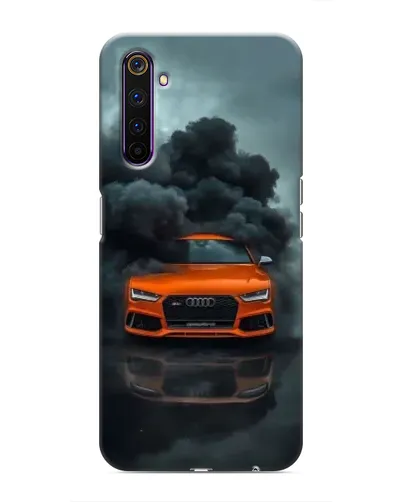 Чехол для Realme 6 Pro с картинкой «Audi в облаках дыма»