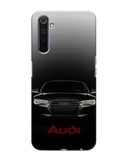 Чехол для Realme 6 Pro с картинкой «Audi — градиентный контур»