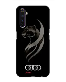 Чехол для Realme 6 Pro с картинкой «Графика — пантера и Audi»