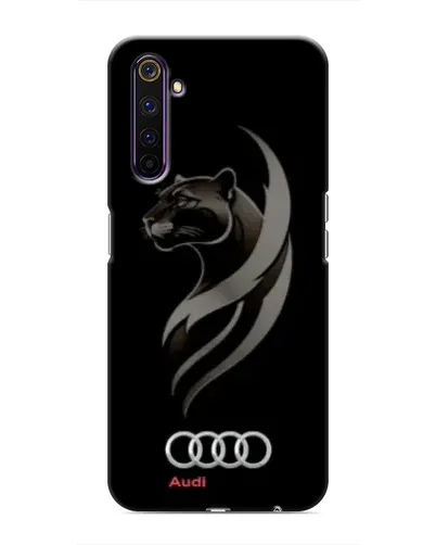 Чехол для Realme 6 Pro с картинкой «Графика — пантера и Audi»