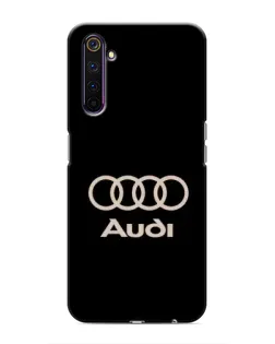 Чехол для Realme 6 Pro с картинкой «Audi — золотой логотип»